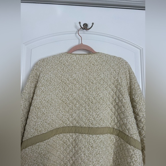 Madewell Quilted Jacquard Snap-Front Collarless Jacket Daisy Blooms size large - Picture 10 of 15
